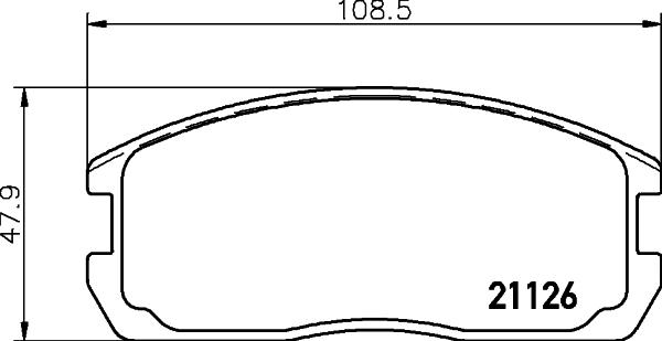 HELLA 8DB 355 037-221 - Тормозные колодки, дисковые, комплект unicars.by