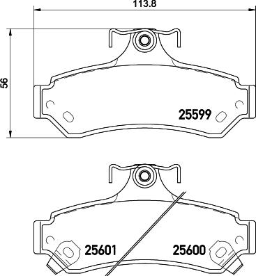 HELLA 8DB 355 029-941 - Тормозные колодки, дисковые, комплект unicars.by