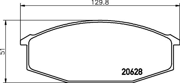 HELLA 8DB 355 029-811 - Тормозные колодки, дисковые, комплект unicars.by