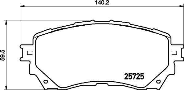 HELLA 8DB 355 029-321 - Тормозные колодки, дисковые, комплект unicars.by