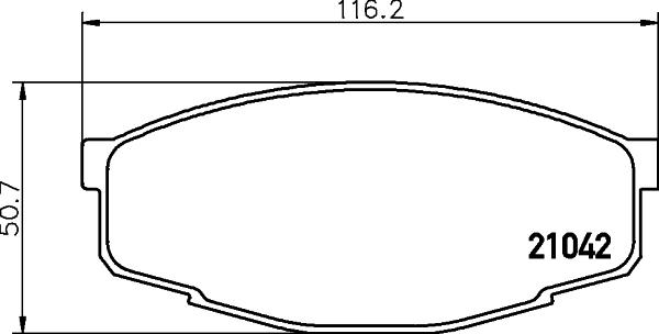 HELLA 8DB 355 029-241 - Тормозные колодки, дисковые, комплект unicars.by