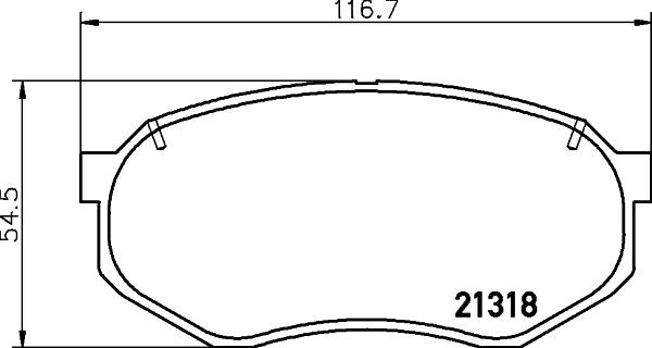 HELLA 8DB 355 029-251 - Тормозные колодки, дисковые, комплект unicars.by