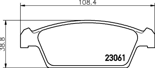 HELLA 8DB 355 029-261 - Тормозные колодки, дисковые, комплект unicars.by