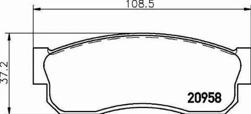 HELLA 8DB 355 006-081 - Тормозные колодки, дисковые, комплект unicars.by