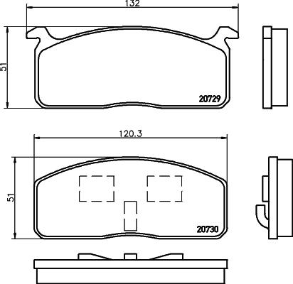 HELLA 8DB 355 029-231 - Тормозные колодки, дисковые, комплект unicars.by