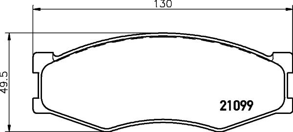 HELLA 8DB 355 029-791 - Тормозные колодки, дисковые, комплект unicars.by