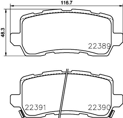 HELLA 8DB 355 024-941 - Тормозные колодки, дисковые, комплект unicars.by