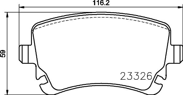 HELLA 8DB 355 024-961 - Тормозные колодки, дисковые, комплект unicars.by