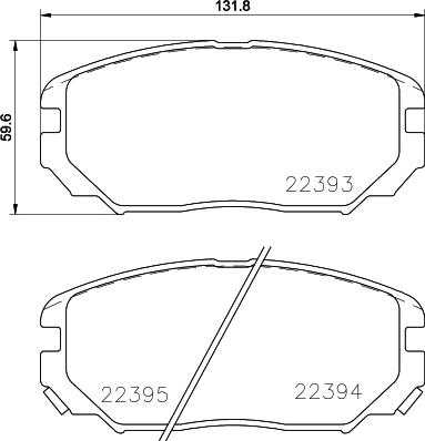 HELLA 8DB 355 024-891 - Тормозные колодки, дисковые, комплект unicars.by