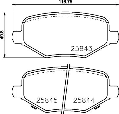 HELLA 8DB 355 024-811 - Тормозные колодки, дисковые, комплект unicars.by