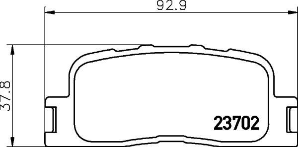 HELLA 8DB 355 024-321 - Тормозные колодки, дисковые, комплект unicars.by