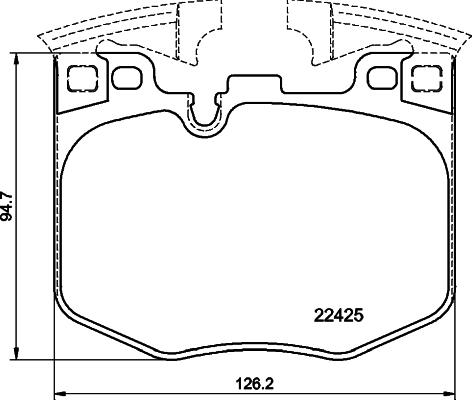 HELLA 8DB 355 025-951 - Тормозные колодки, дисковые, комплект unicars.by