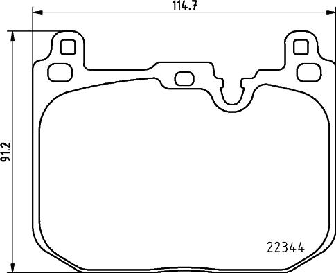 HELLA 8DB 355 025-621 - Тормозные колодки, дисковые, комплект unicars.by