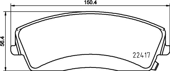 HELLA 8DB 355 025-001 - Тормозные колодки, дисковые, комплект unicars.by