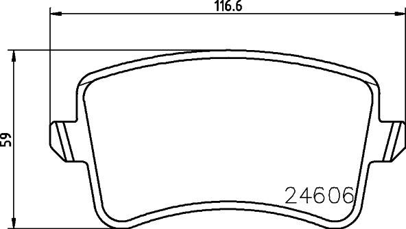 HELLA 8DB 355 025-391 - Тормозные колодки, дисковые, комплект unicars.by