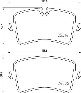 HELLA 8DB 355 025-311 - Тормозные колодки, дисковые, комплект unicars.by