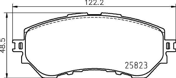 HELLA 8DB 355 025-711 - Тормозные колодки, дисковые, комплект unicars.by