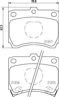 HELLA 8DB 355 026-941 - Тормозные колодки, дисковые, комплект unicars.by