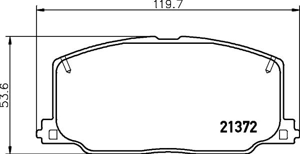 HELLA 8DB 355 026-961 - Тормозные колодки, дисковые, комплект unicars.by