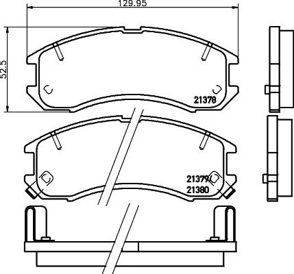 HELLA 8DB 355 026-981 - Тормозные колодки, дисковые, комплект unicars.by