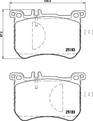 HELLA 8DB 355 026-581 - Тормозные колодки, дисковые, комплект unicars.by