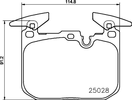 HELLA 8DB 355 026-651 - Тормозные колодки, дисковые, комплект unicars.by