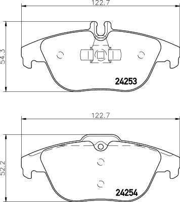 HELLA 8DB 355 026-181 - Тормозные колодки, дисковые, комплект unicars.by