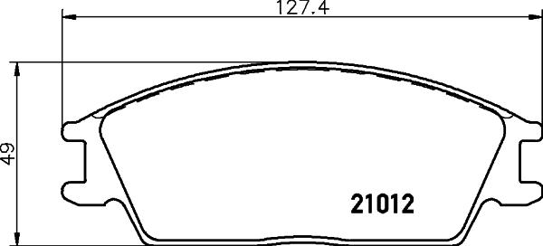 HELLA 8DB 355 026-851 - Тормозные колодки, дисковые, комплект unicars.by