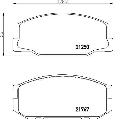 HELLA 8DB 355 026-881 - Тормозные колодки, дисковые, комплект unicars.by