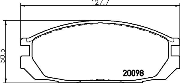 HELLA 8DB 355 026-751 - Тормозные колодки, дисковые, комплект unicars.by