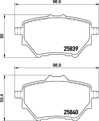 HELLA 8DB 355 020-991 - Тормозные колодки, дисковые, комплект unicars.by