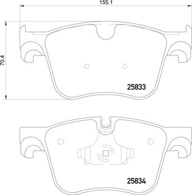 HELLA 8DB 355 020-981 - Тормозные колодки, дисковые, комплект unicars.by