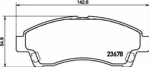 HELLA 8DB 355 020-461 - Тормозные колодки, дисковые, комплект unicars.by