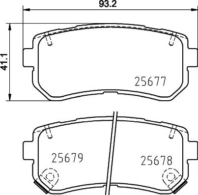 HELLA 8DB 355 037-541 - Тормозные колодки, дисковые, комплект unicars.by