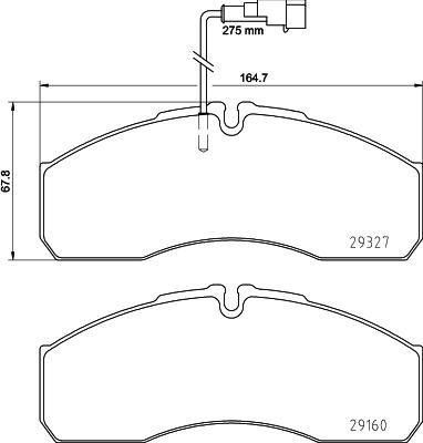 HELLA 8DB 355 020-711 - Тормозные колодки, дисковые, комплект unicars.by