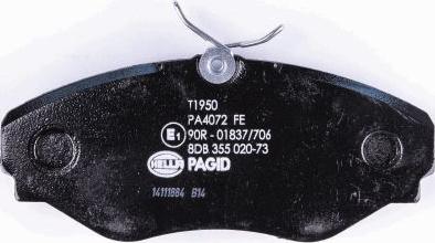 HELLA 8DB 355 020-731 - Тормозные колодки, дисковые, комплект unicars.by