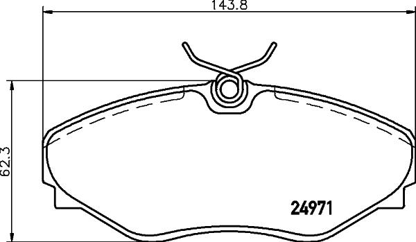 HELLA 8DB 355 020-731 - Тормозные колодки, дисковые, комплект unicars.by