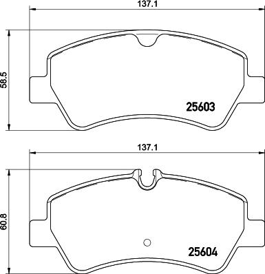 HELLA 8DB 355 020-721 - Тормозные колодки, дисковые, комплект unicars.by