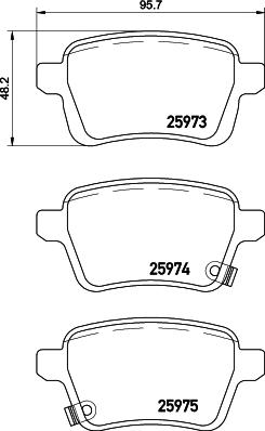 HELLA 8DB 355 021-441 - Тормозные колодки, дисковые, комплект unicars.by