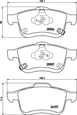 HELLA 8DB 355 021-451 - Тормозные колодки, дисковые, комплект unicars.by