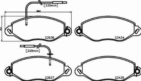 HELLA 8DB 355 021-841 - Тормозные колодки, дисковые, комплект unicars.by