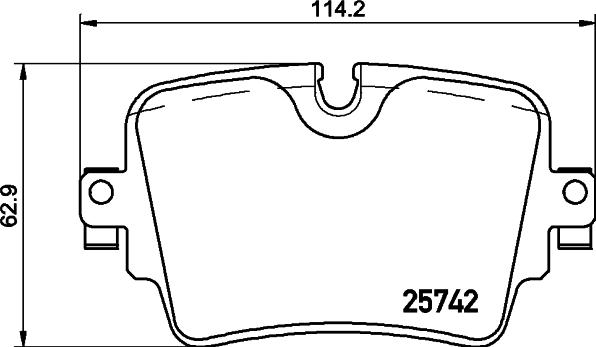 HELLA 8DB 355 021-391 - Тормозные колодки, дисковые, комплект unicars.by