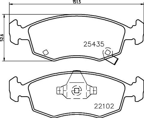 HELLA 8DB 355 021-751 - Тормозные колодки, дисковые, комплект unicars.by