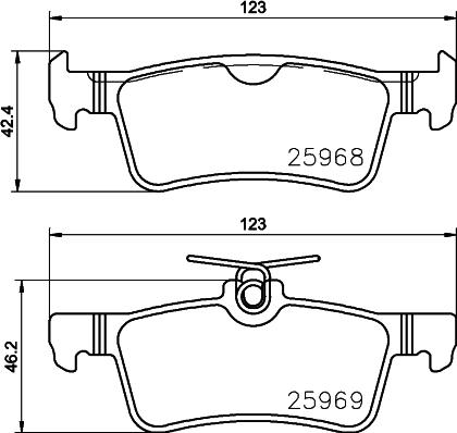 HELLA 8DB 355 021-701 - Тормозные колодки, дисковые, комплект unicars.by