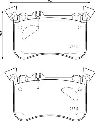 HELLA 8DB 355 021-771 - Тормозные колодки, дисковые, комплект unicars.by