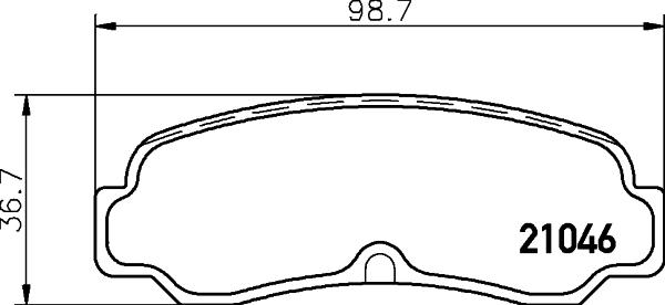 HELLA 8DB 355 028-961 - Тормозные колодки, дисковые, комплект unicars.by