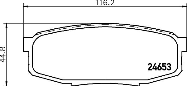 HELLA 8DB 355 028-691 - Тормозные колодки, дисковые, комплект unicars.by