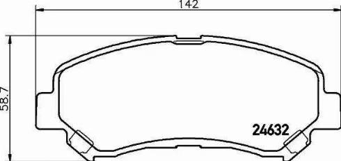 HELLA 8DB 355 013-781 - Тормозные колодки, дисковые, комплект unicars.by