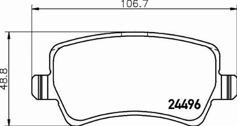 HELLA 8DB 355 030-911 - Тормозные колодки, дисковые, комплект unicars.by