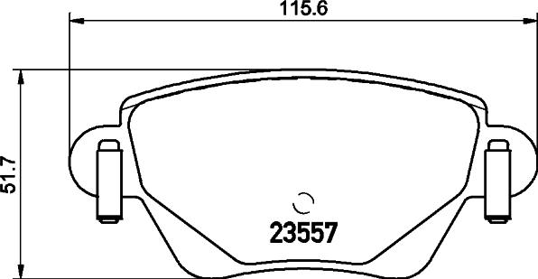 HELLA 8DB 355 023-901 - Тормозные колодки, дисковые, комплект unicars.by